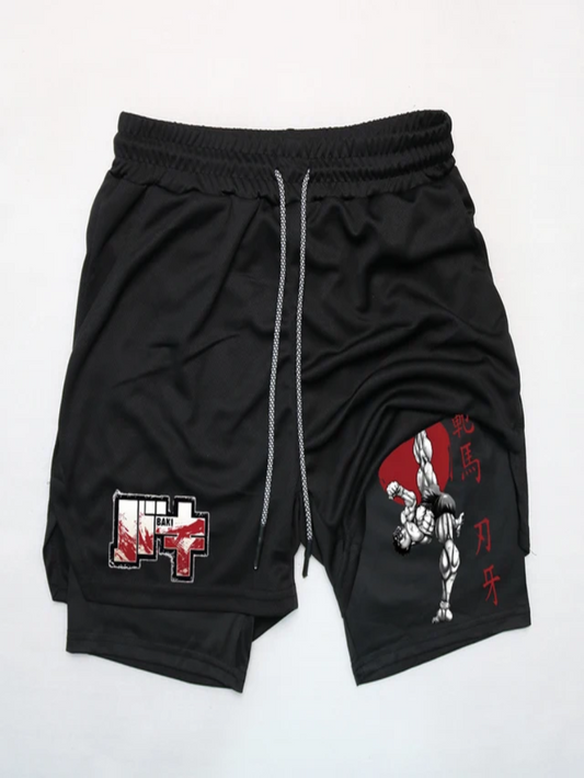 Baki Hanma Gym Shorts